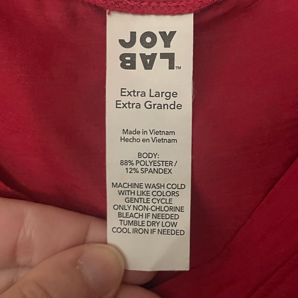 JoyLab Red Boxy Workout Tee - Picture 2 of 3